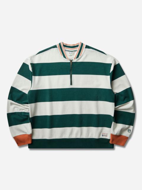 Champion Men's Modern Ametora Striped Longsleeve Polo Shirt Bright Green
