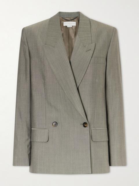 Stella McCartney Tropical Double-breasted Wool Ands Silk-blend Blazer