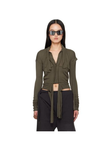 OTTOLINGER Green Extended Trim Cardigan