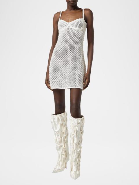 GIUSEPPE DI MORABITO Act II: The Fall Of Icarus Abito Crochet Cotton Minidress