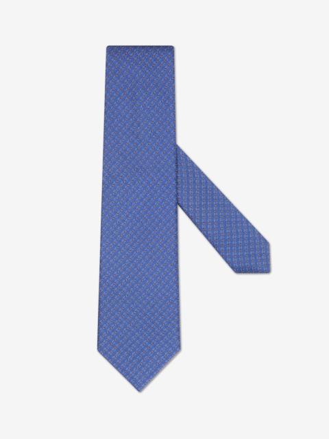 CORNELIANI China blue pure silk tie