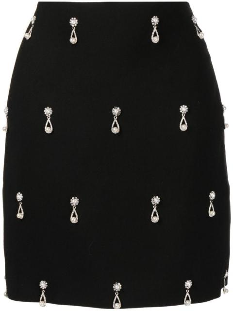 Oscar de la Renta crystal-embellished mini skirt