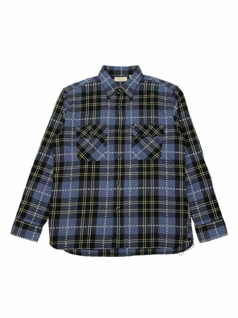 SUGAR CANE FICTION ROMANCE DOBBY PLAID WORK SHIRT - SC29583