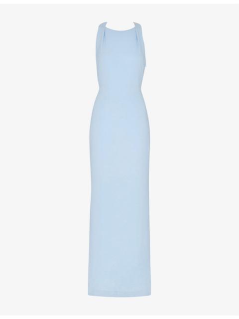 WHISTLES Tie Back stretch-crepe maxi dress