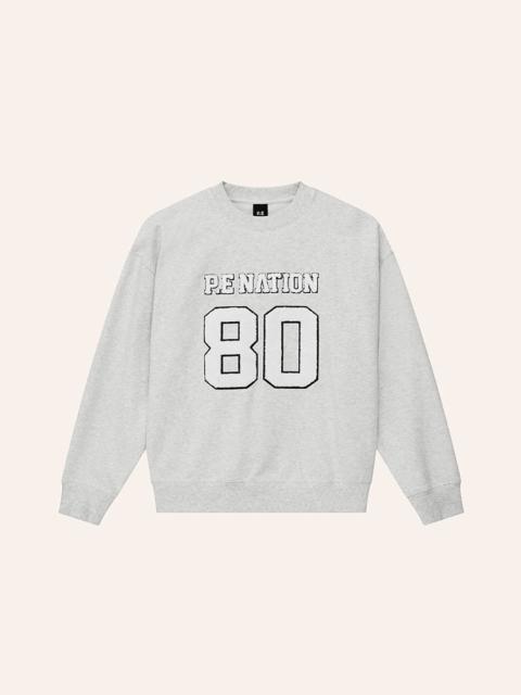P.E NATION ELYSIAN 2.0 SWEAT IN SNOW MARLE