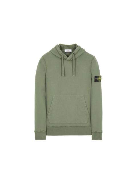 Stone Island Stone Island 64120 Brushed Cotton Fleece Hoodie Sage