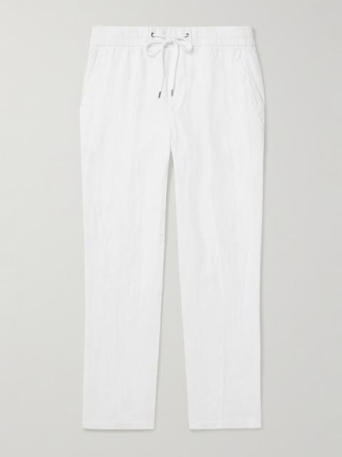 JAMES PERSE Straight-Leg Garment-Dyed Linen Drawstring Trousers
