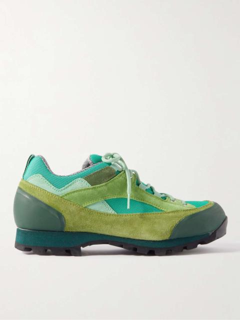 Grappa Rubber-Trimmed Suede and Mesh Sneakers