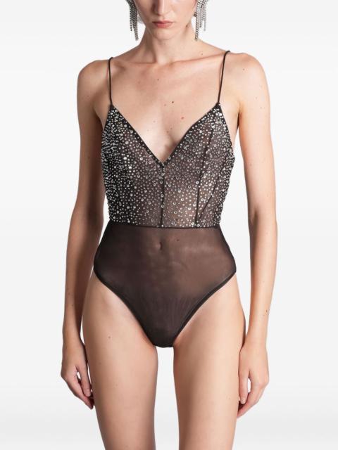 ALEX PERRY embellished V-neck bodysuit