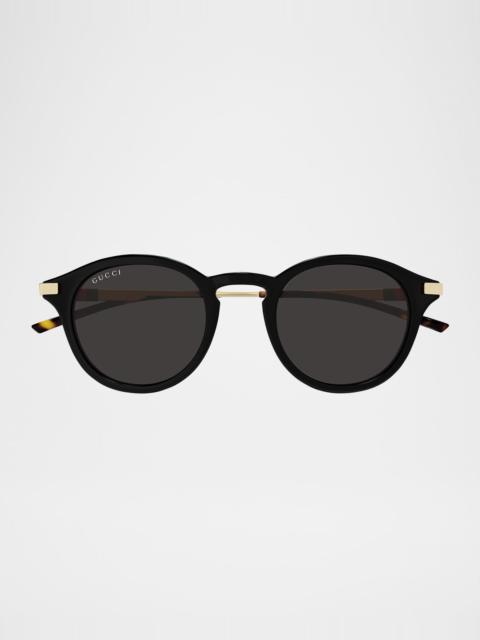 GUCCI Men's GG1890SAM Acetate Round Sunglasses