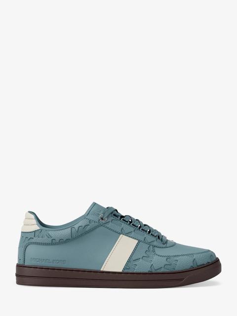MICHAEL KORS Brady Logo Embossed Leather Sneaker