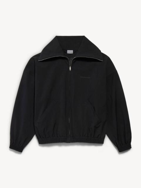 BALENCIAGA Men's Zip-up Jersey Jacket in Black