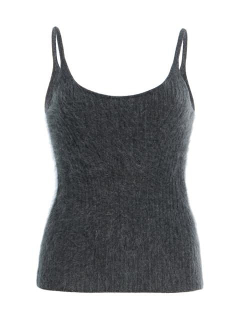 ADAM LIPPES Rue Brushed-Cashmere Top grey