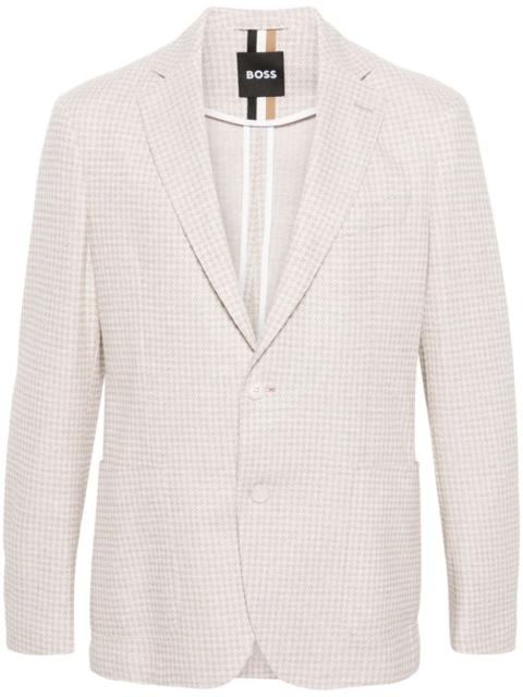 BOSS houndstooth single-breasted blazer