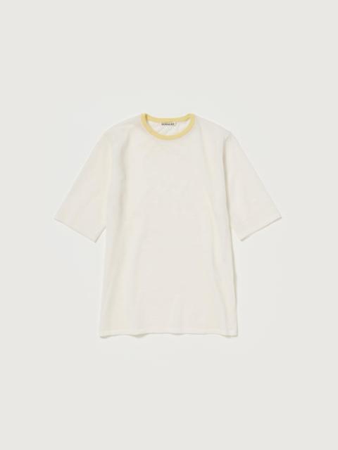 AURALEE HARD TWIST HIGH GAUGE WOOL SILK KNIT TEE