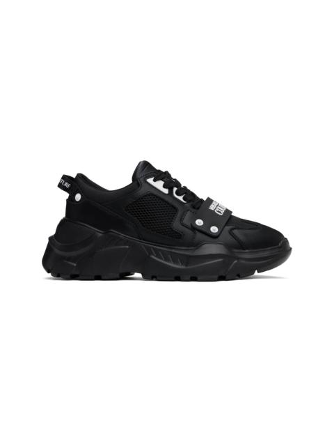 VERSACE JEANS COUTURE Black Speedtrack Logo Sneakers