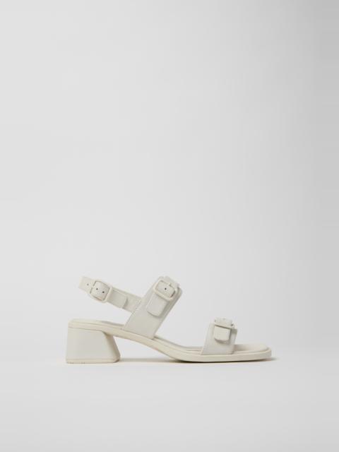 CAMPER Kora Sandal White Leather Sandals for Women.