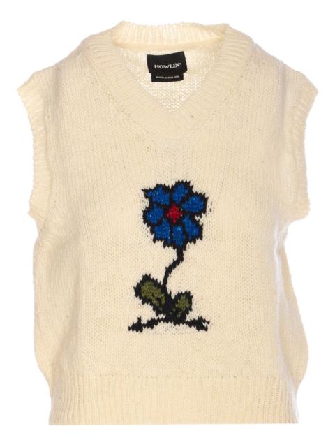 HOWLIN' V-neck embroidered vest