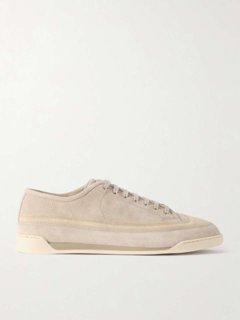 John Lobb Court Two-Tone Suede Sneakers