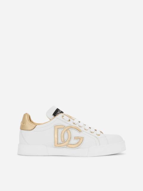Calfskin Portofino sneakers with DG logo