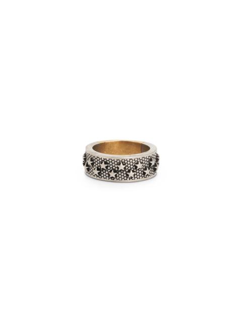 Maison Margiela Metal Star Embossed Ring in Yellow Gold/Silver