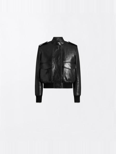 TOM FORD NATURAL GRAIN CALF LEATHER AVIATOR JACKET