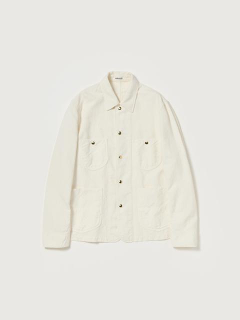 AURALEE WOOL COTTON LINEN OX WORK JACKET