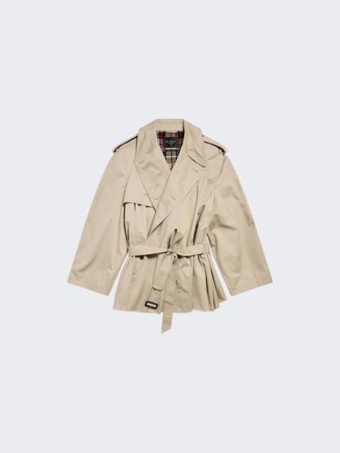 BALENCIAGA Cropped Trench Beige