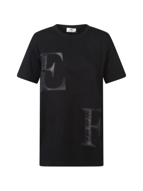ELISABETTA FRANCHI letter-appliqué T-shirt