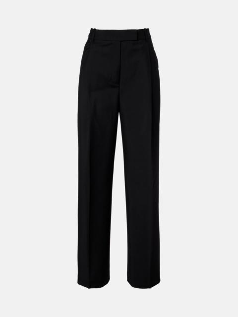 RÓHE Mid-rise wool and mohair straight pants