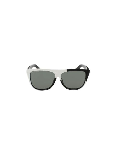 Saint Laurent Bold Square Sunglasses 'White/Black/Grey'