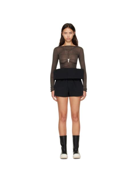 Rick Owens Black Tower Crater Shorts