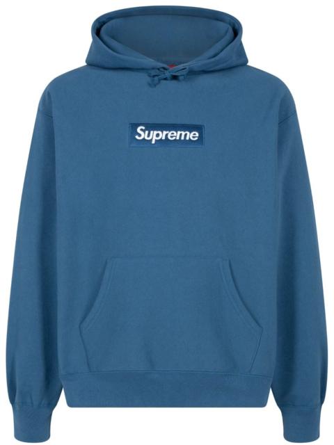 box logo cotton hoodie