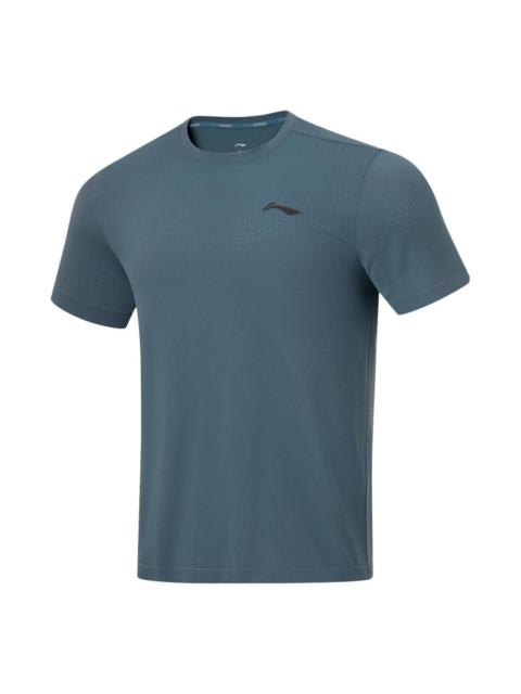 Li-Ning Logo Running T-shirt 'Blue' ATST077-6