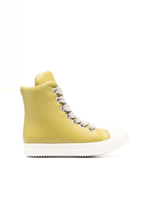 high-top padded leather sneakers