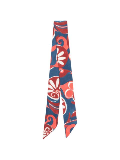 graphic-print twilly scarf