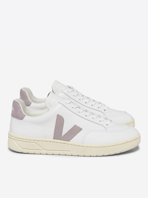 Veja Women's V-12 Leather Trainers - Extra White/Babe