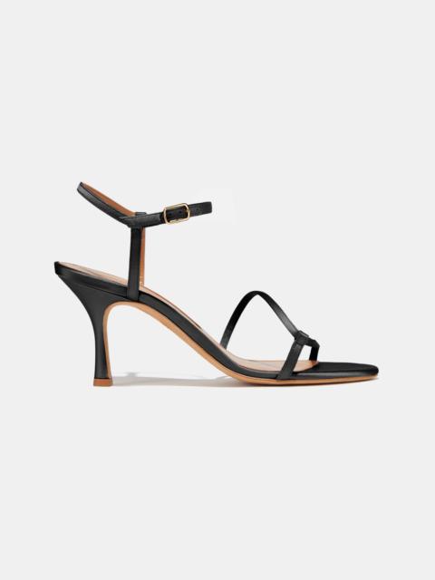 Emme Parsons LOOP HEEL IN BLACK SATIN