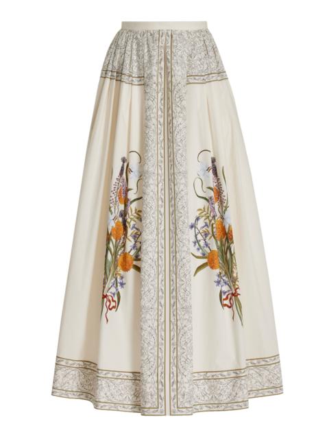 GIAMBATTISTA VALLI Floral Cotton Maxi Skirt multi