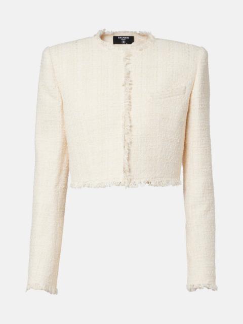 Balmain Cropped tweed jacket