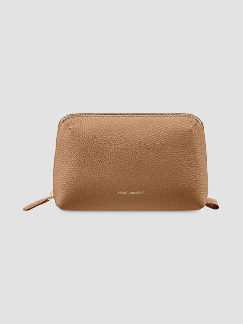 MAISON de SABRÉ Leather Tech Pouch - Sandstone Brown