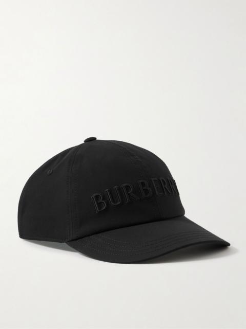 Burberry Logo-Embroidered Cotton-Twill Baseball Cap Black
