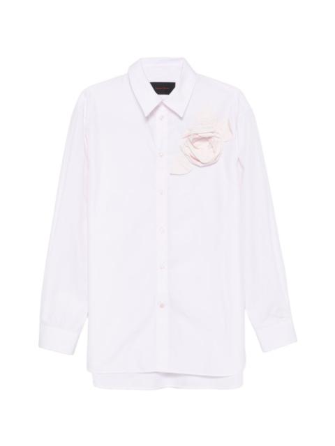Simone Rocha floral-appliqué shirt