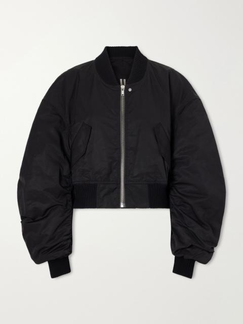 Rick Owens Secchia padded cropped cotton-blend bomber jacket Black