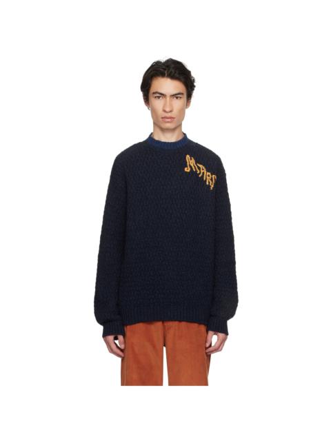 Marni Navy Embroidered Sweater