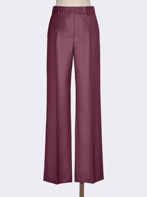 Max Mara TALCO Wool, silk and mohair trousers - WINE-COLOURED