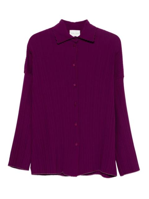 forte_forte ribbed button-front shirt