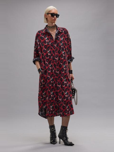 R13 REVERSIBLE JUMBO SHIRTDRESS