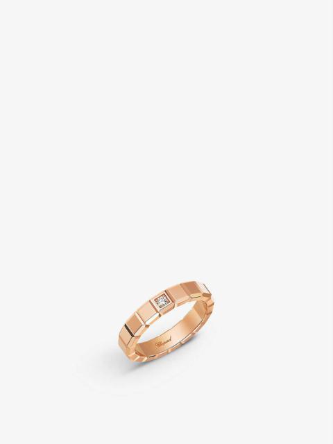 Chopard Ice Cube 18ct rose-gold and 0.03ct round-cut diamond ring