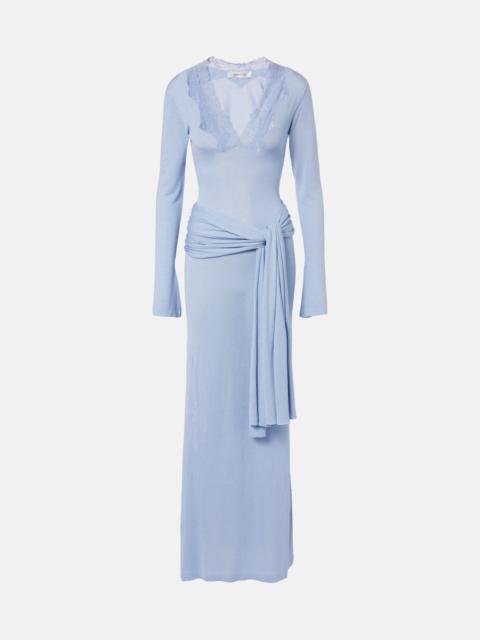 AYA MUSE Lace-trimmed maxi dress